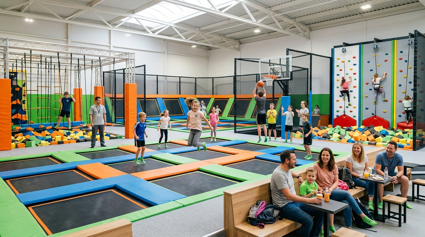 Children enjoying an indoor activity park in Buena Park