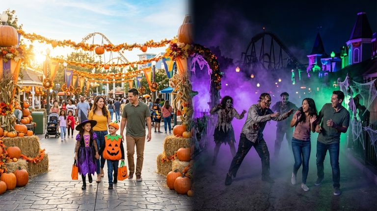 Daytime family Halloween event and nighttime haunted attraction in Buena Park